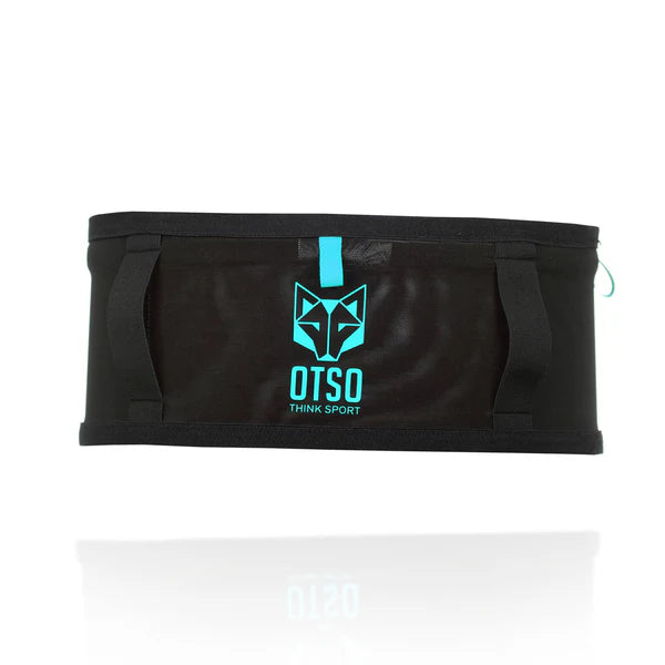 OTSO - Cinturón de correr unisex - Black & Turquoise
