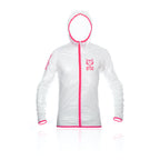 Waterproof Jacket OTSO Unisex - White & Fluo Pink