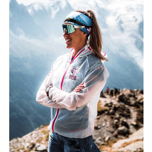 Waterproof Jacket OTSO Unisex - White & Fluo Pink