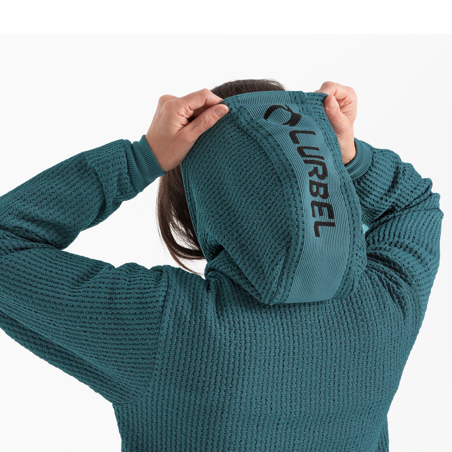 LURBEL Wave hoodie - Verde botella / Negro