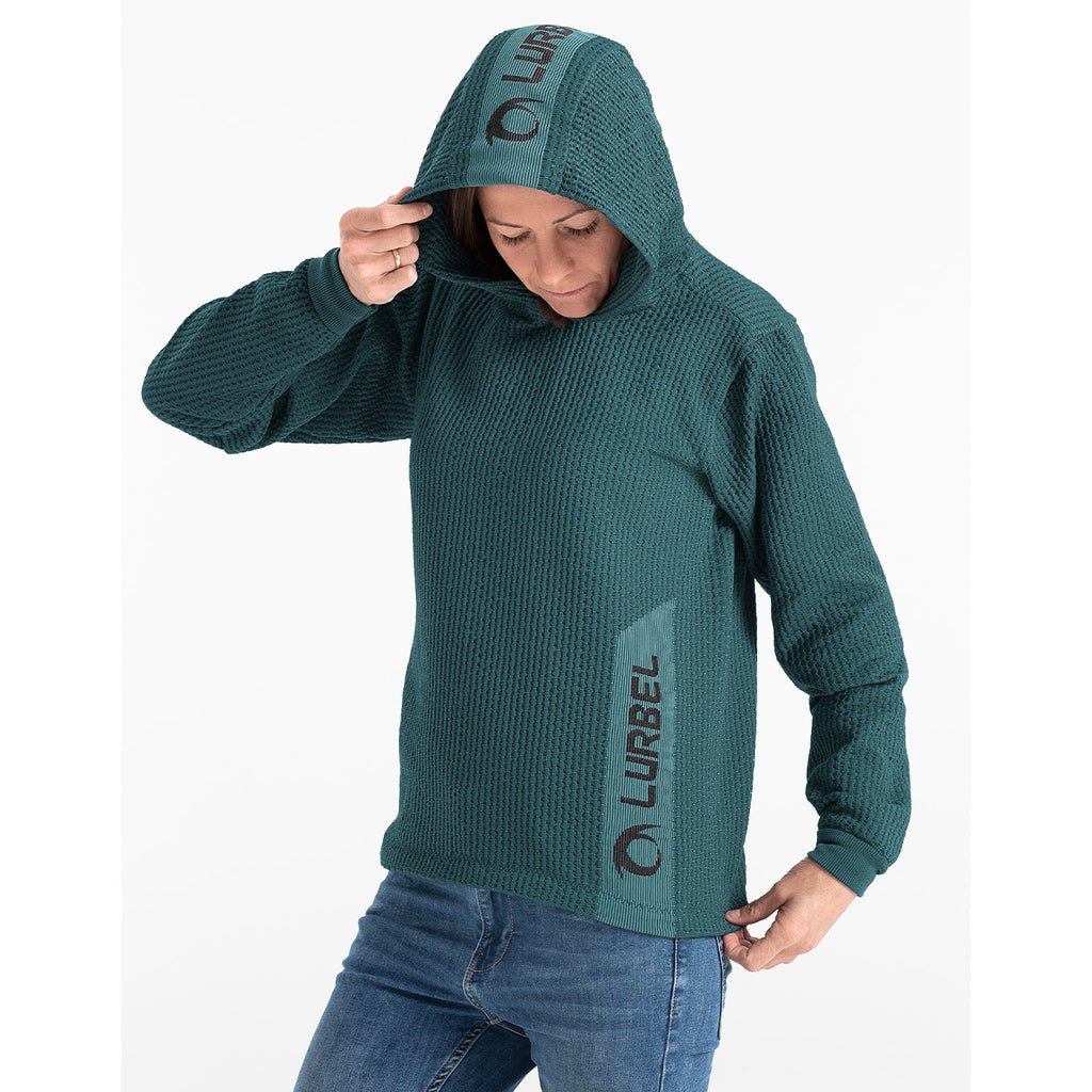 LURBEL Wave hoodie - Verde botella / Negro