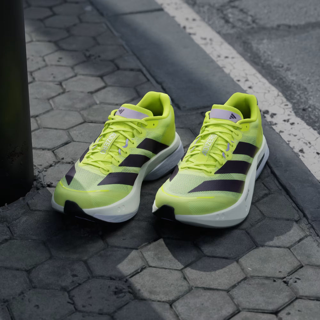 Zapatilla Adidas Adizero Boston 13 - Solar Yellow / Aurora Plum / Powder Plum