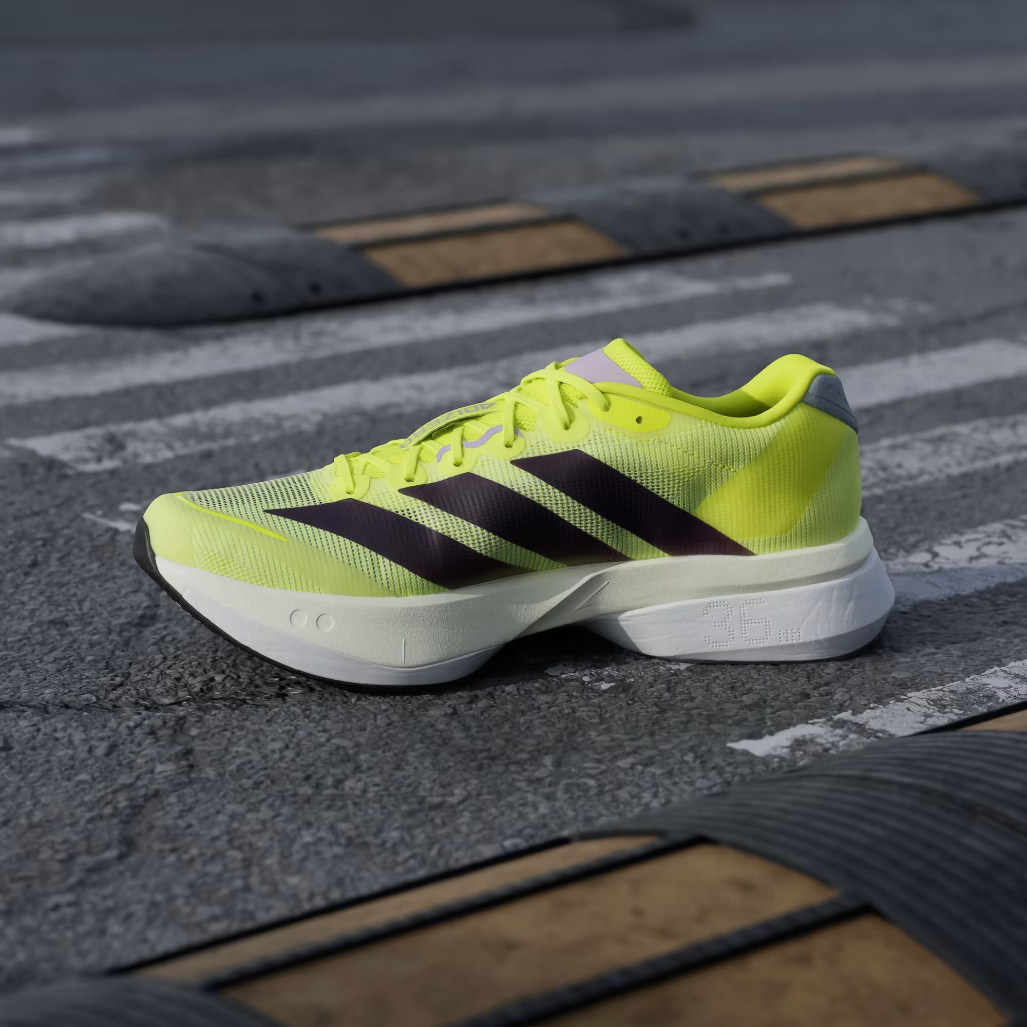 Zapatilla Adidas Adizero Boston 13 - Solar Yellow / Aurora Plum / Powder Plum