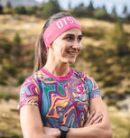 Cinta de cabeza - OTSO Sport Light Blue / Fluo Pink