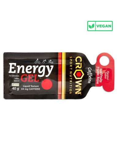 GEL ENERGÉTICO CROWN ENERGY GEL - Cafeína 64mg - Frutos Rojos