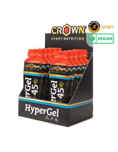 GEL ENERGÉTICO CROWN HYPERGEL 45 - Cafeína 80mg - Fresa
