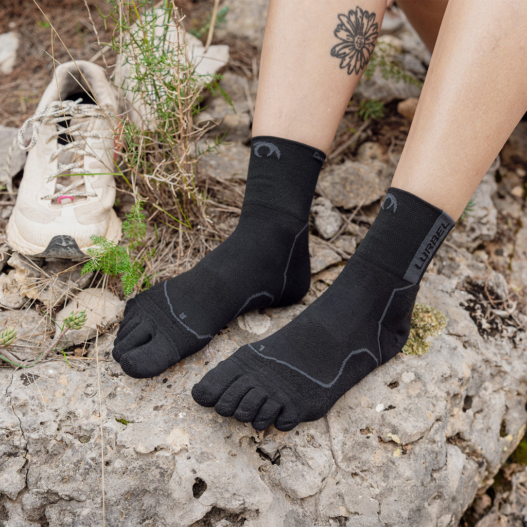 CALCETINES LURBEL DESAFÍO TOE FOUR - Negro / Gris Marengo