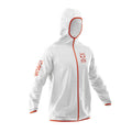 Waterproof Jacket OTSO Unisex - White & Fluo Orange