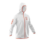 Waterproof Jacket OTSO Unisex - White & Fluo Orange